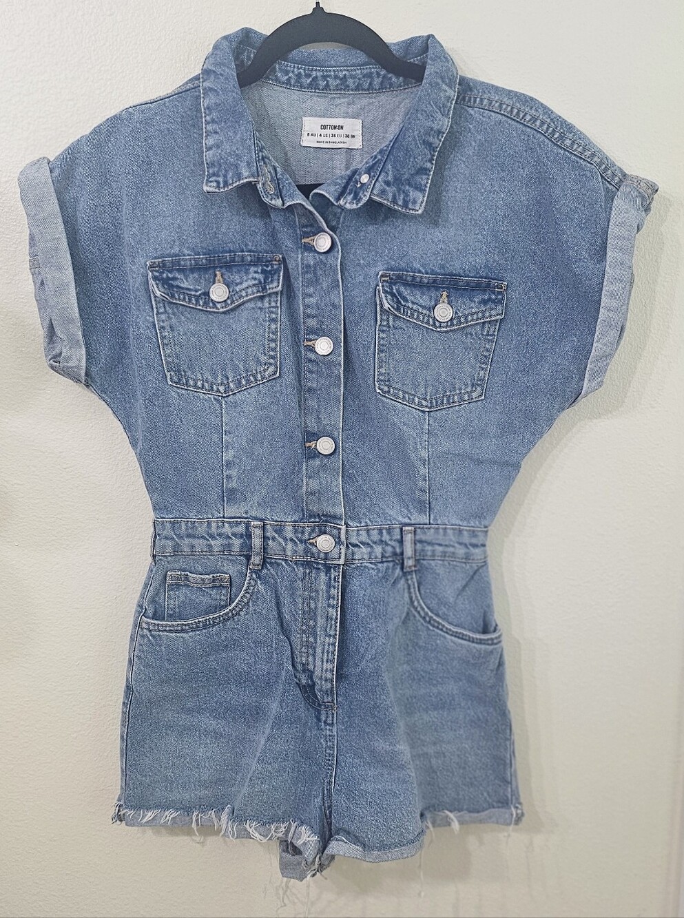 Cotton On Light Blue Denim Romper ( Playsuit)